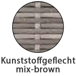 Grafik Kunststoffgeflecht mix-brown